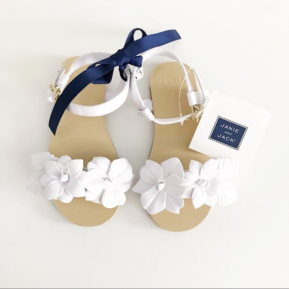 Janie and Jack Other - JANIE + JACK Girl’s White Floral Sandals